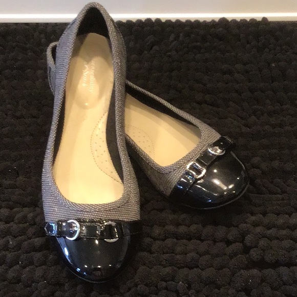 Kohls sole sensibility flex stitch black ballet flats - Picture 1 of 6